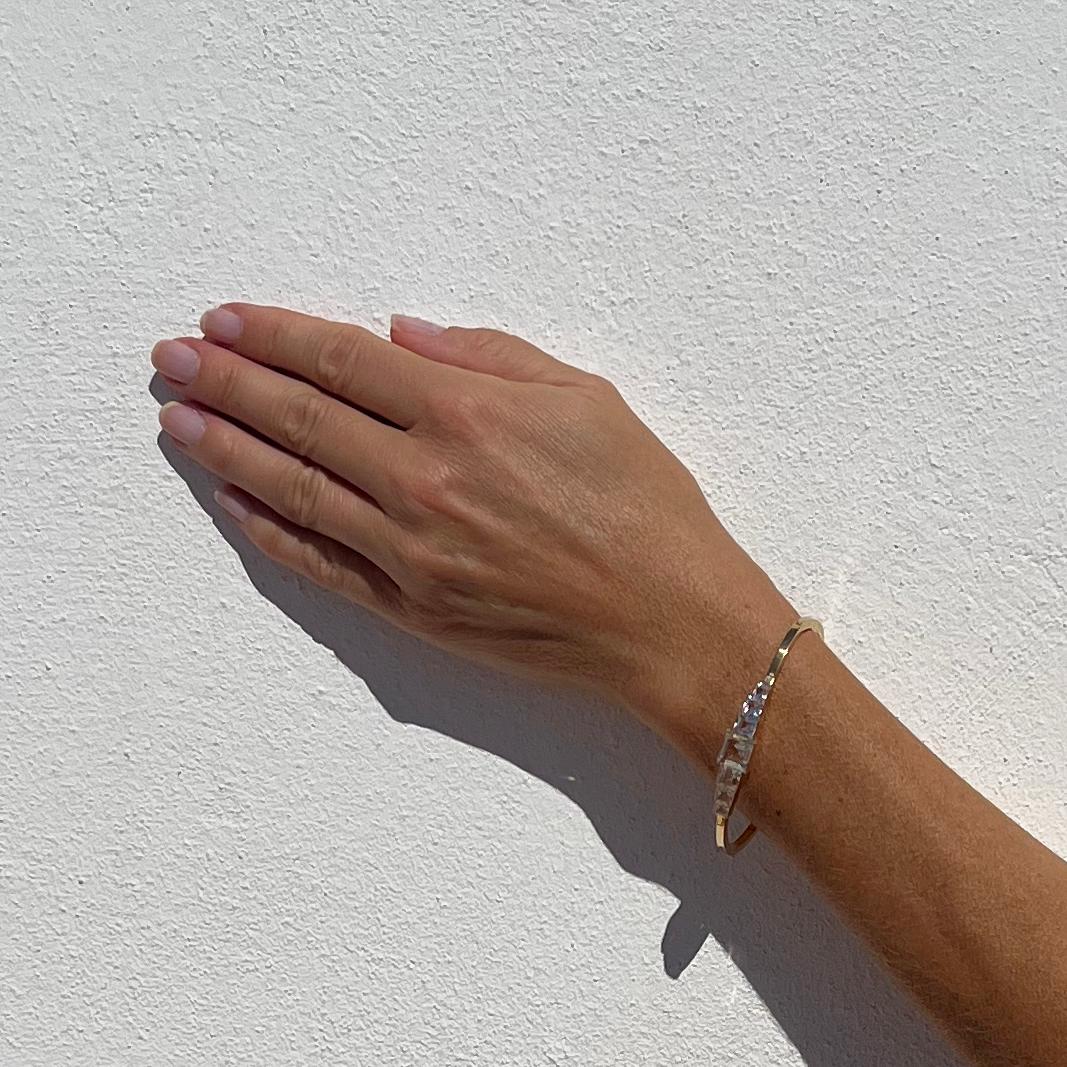18k Gold and Rock Crystal Bracelet by Heribert Engelbert Made Year 1944 For Sale 7
