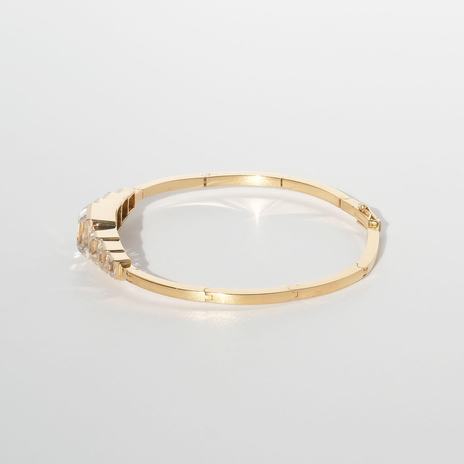 18k Gold and Rock Crystal Bracelet by Heribert Engelbert Made Year 1944 For Sale 2