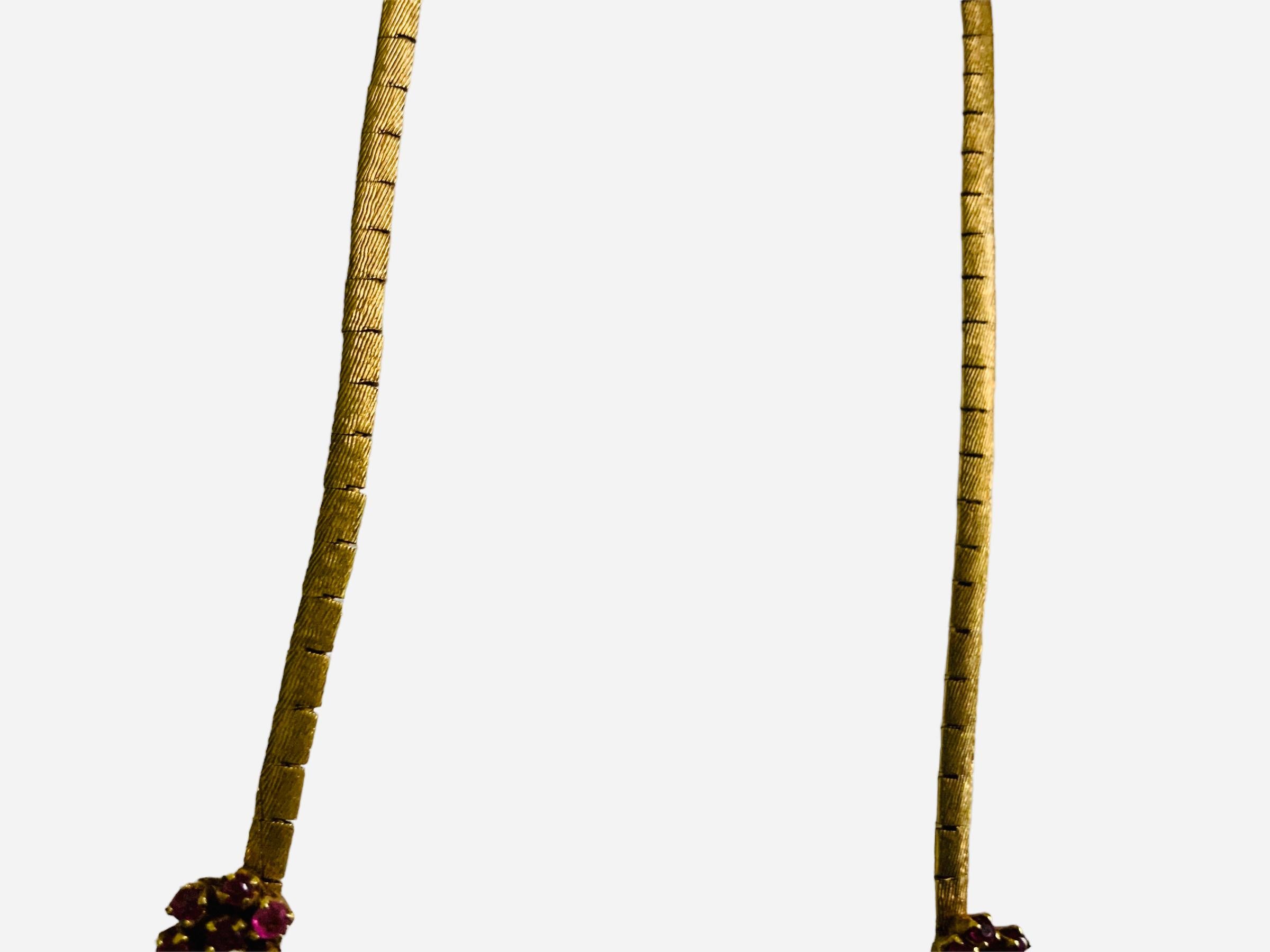 Collana in oro 18K e rubini in vendita 4