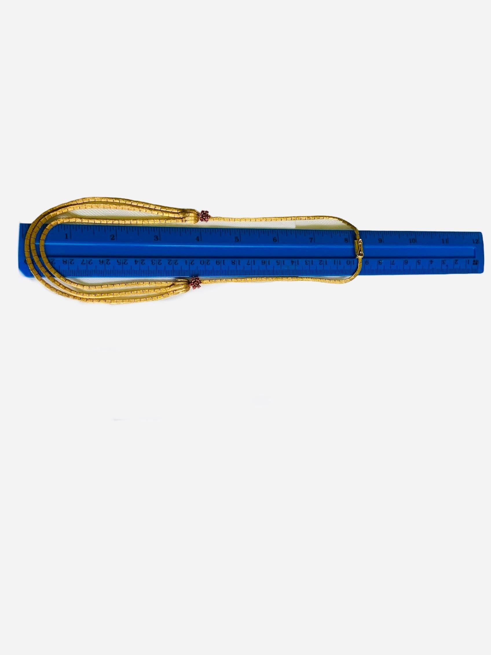Collana in oro 18K e rubini in vendita 3