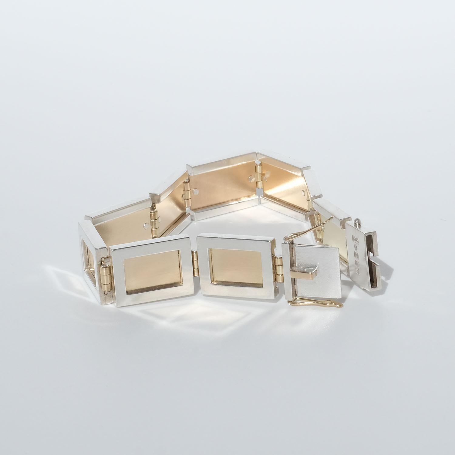 Bracciale in oro e argento 18k, Svezia, 2002 in vendita 4