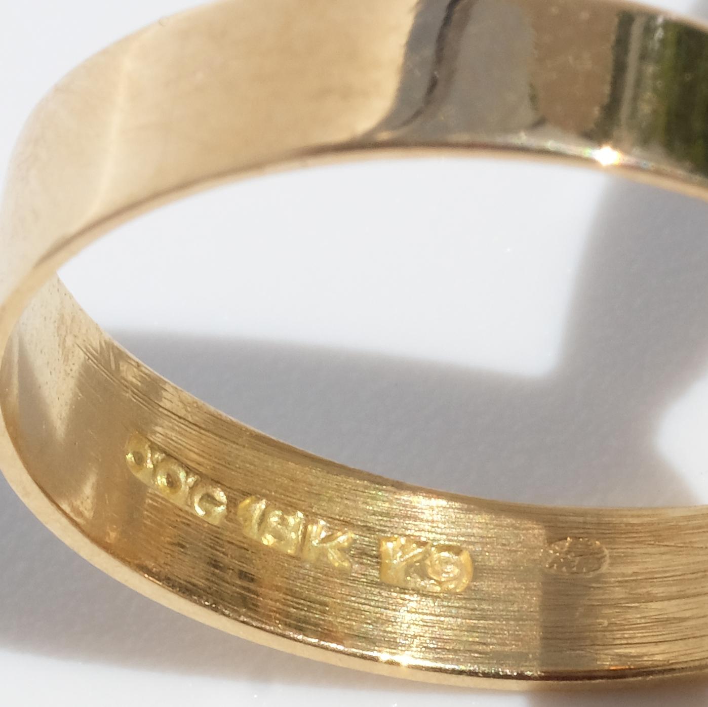 18k Gold and Smoky Quartz Ring by Örneus Guldsmedja Made Year, 1960 For Sale 1
