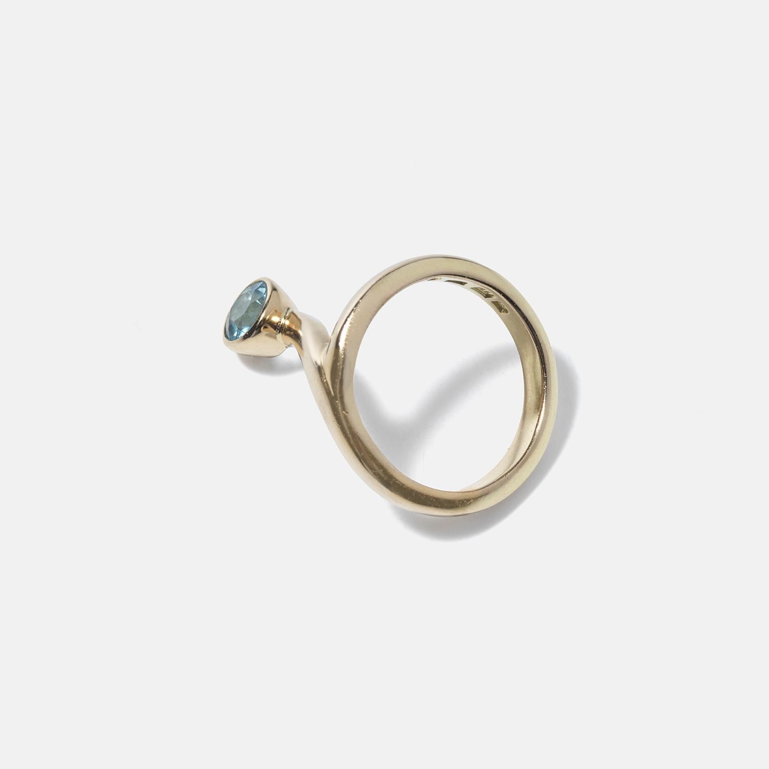 Women's or Men's 18K Gold and Turquoise Stone Ring by Swedish Master L Wahlström. Made 2001 For Sale