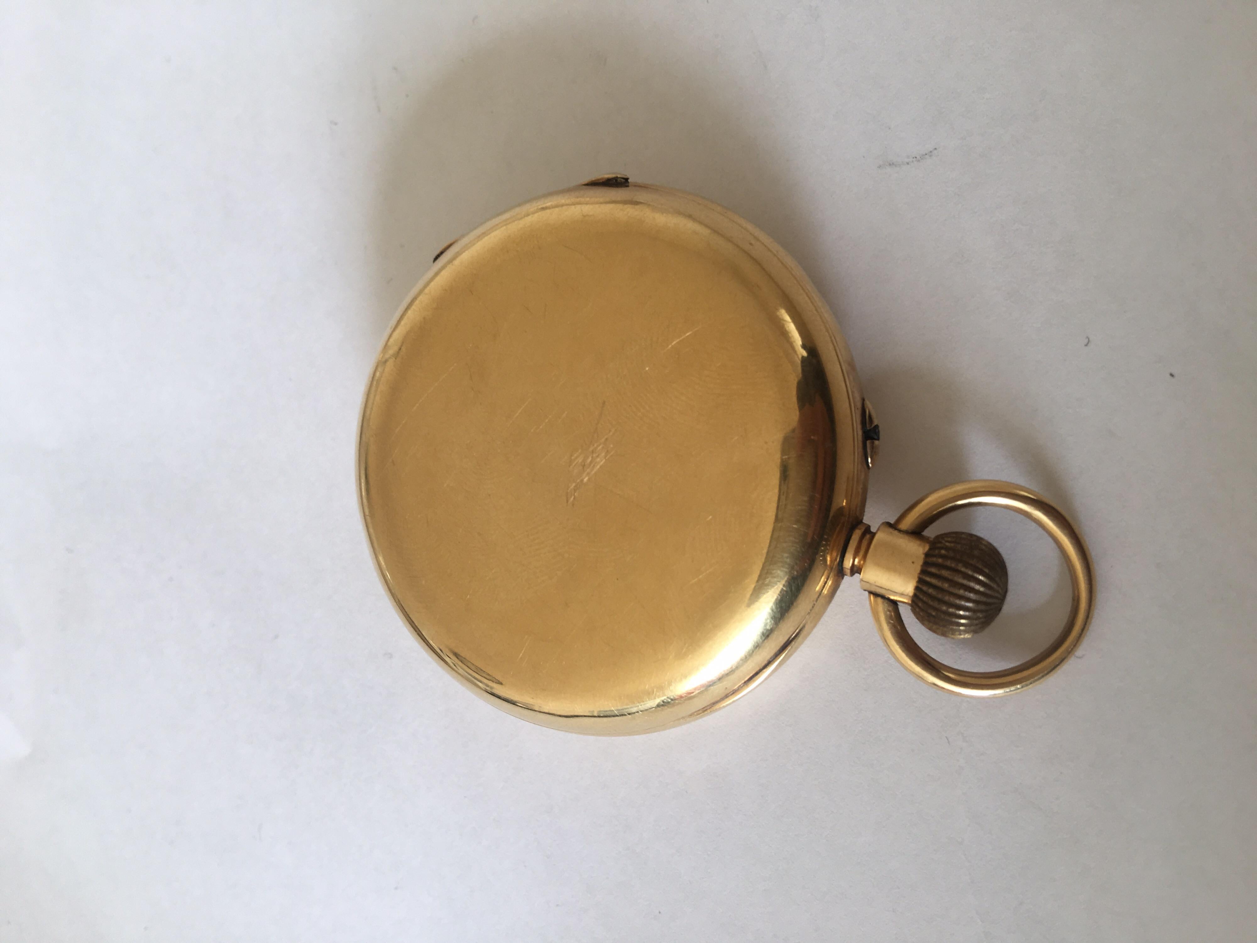 18 Karat Gold Antique Half Hunter Pocket Watch Sign McCabe Royal Exchange London For Sale 13