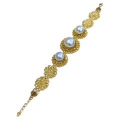 【Crown Radiance】Golden Lace Aurora South Sea Pearl Bracelet
