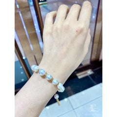 Aurora South Sea Pearl & Gold Tassel Bracelet