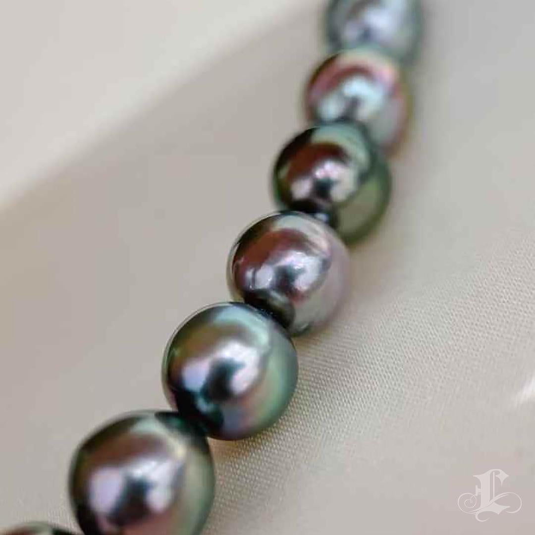 Collana con collare di perle di Tahiti multicolore Aurora con chiusura magnetica in vendita 2