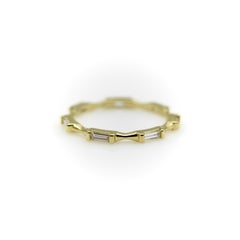 18K Gold Baguette Diamond Eternity Band