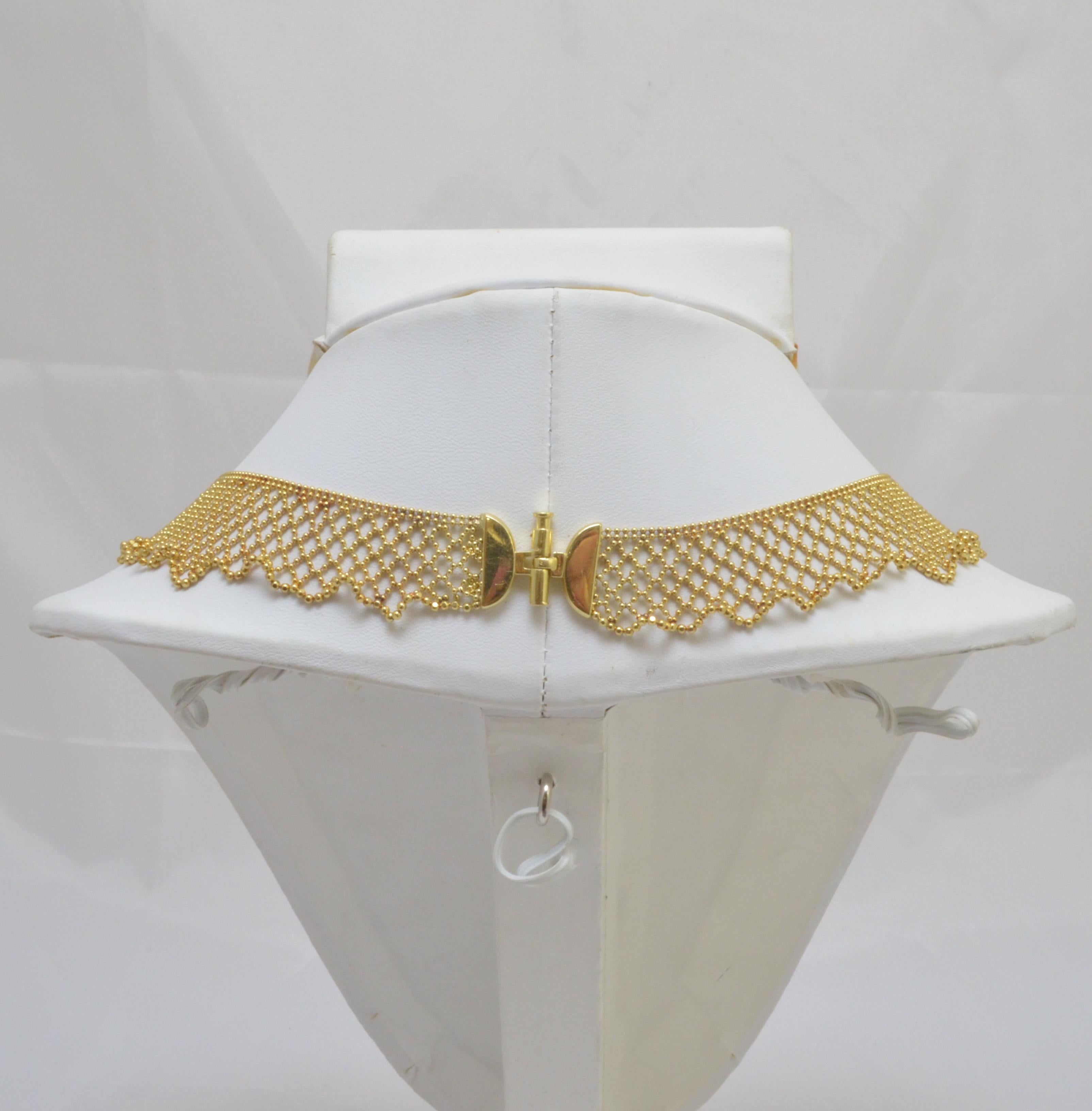 18k gold ball chain necklace