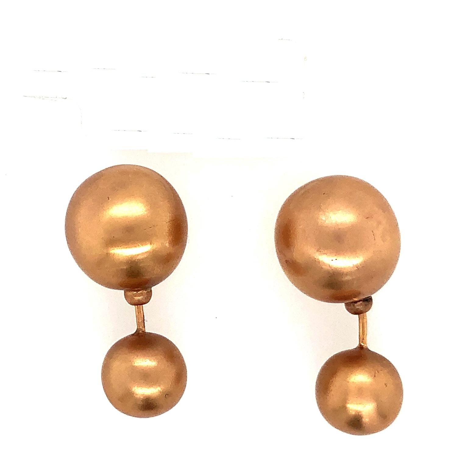 gold ball earrings 18k