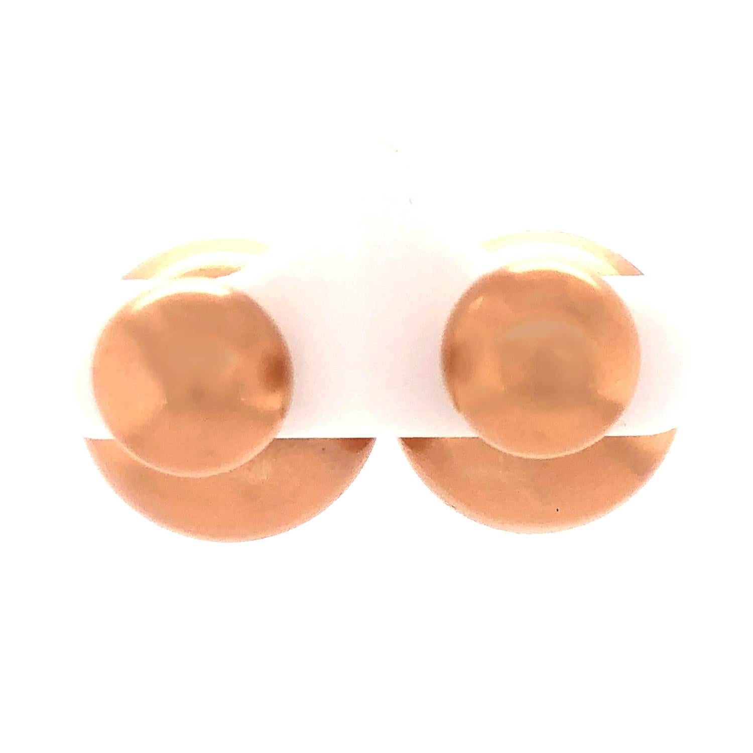 Artisan 18k Gold Balls Tunnel Earring For Sale