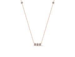 18k Gold Bezel Set Diamond Necklace