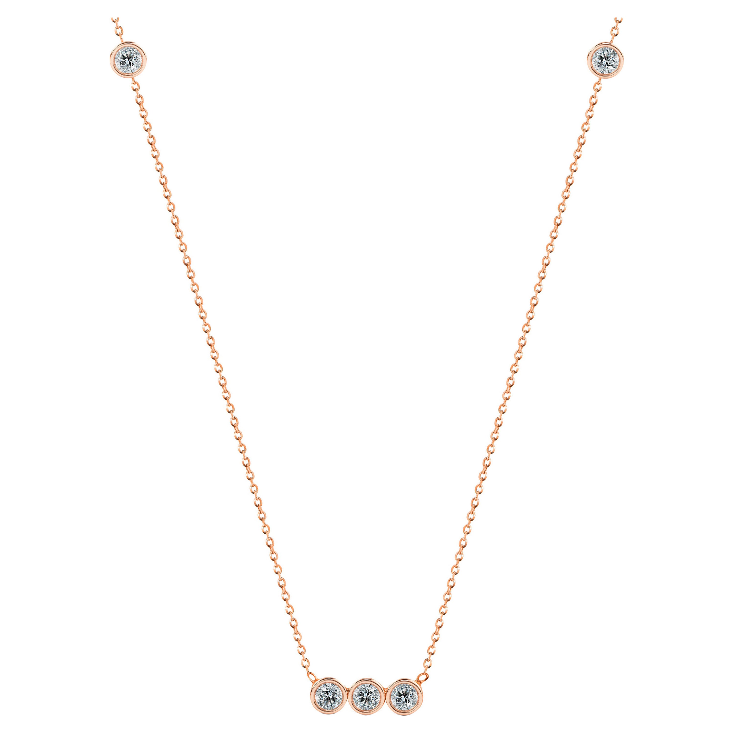 Collier en or 18K avec diamant en lunette
