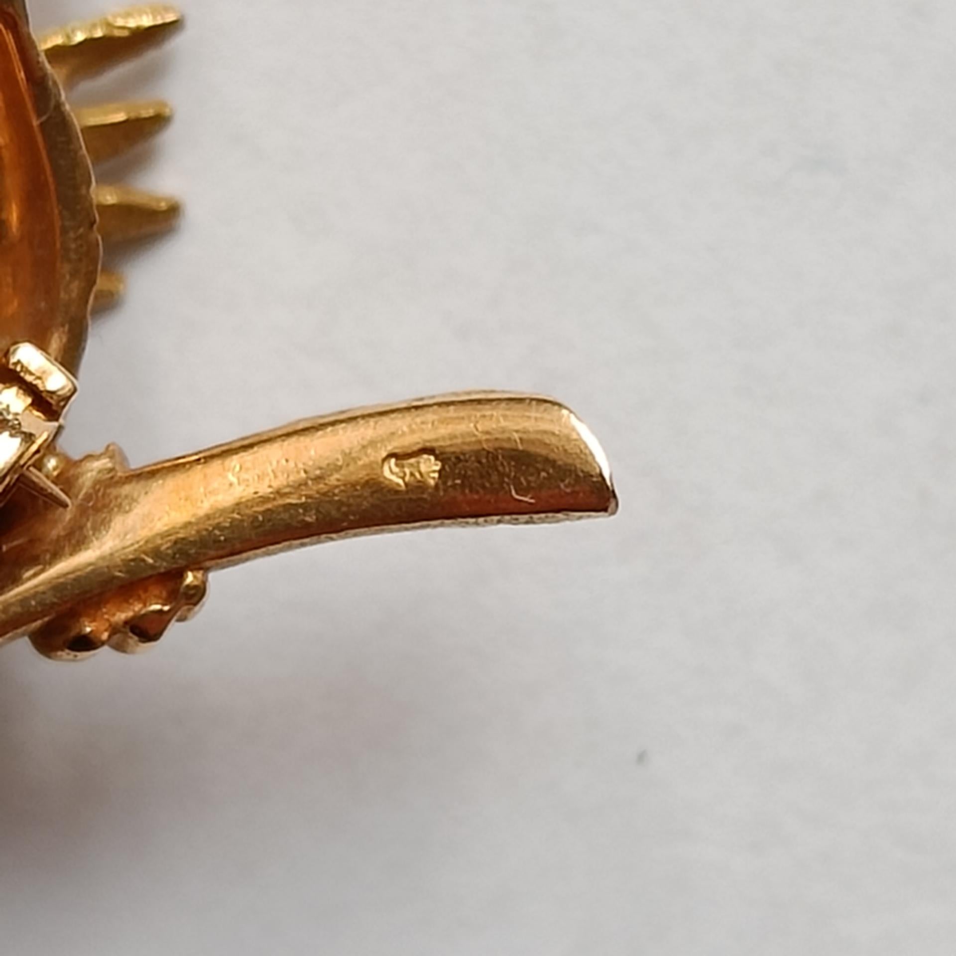 18k Gold Bird Brooch Pin - Vintage Animal Gold Brooch - Adolphe Chretien, France For Sale 3