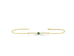 18K Gold Birthstones Bracelet Jewelry For Her Emerald Ruby Sapphire Bracelet