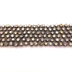 18 Karat Gold Black Rhodium Multi-Color Diamond Bracelet