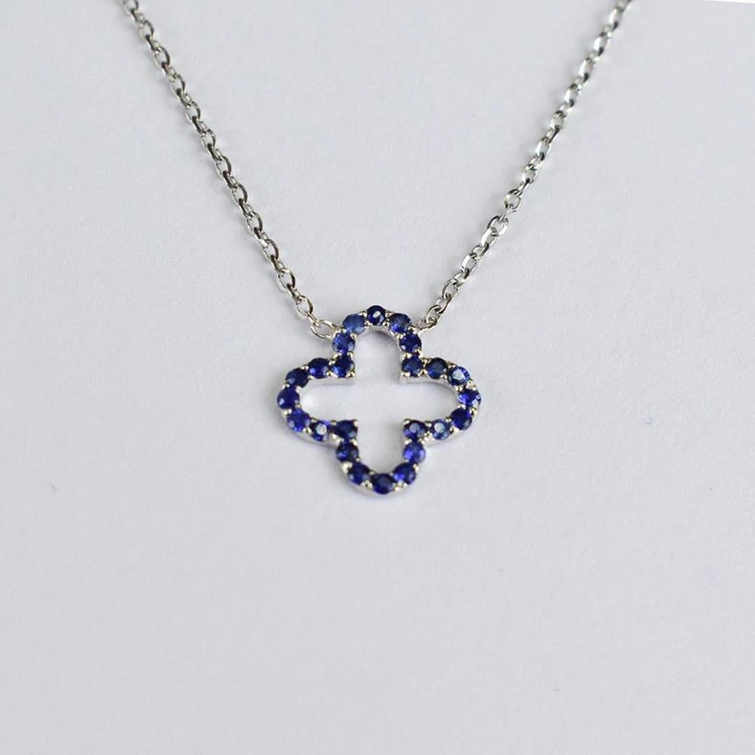 blue clover necklace