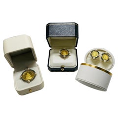 18 Karat Gold Borinquen Native Agueybana Set aus Anhängern, Paar Ohrringe und Ring