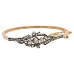 18k gold bracelet with 1.60ct old cut diamonds, France, early 20th century
