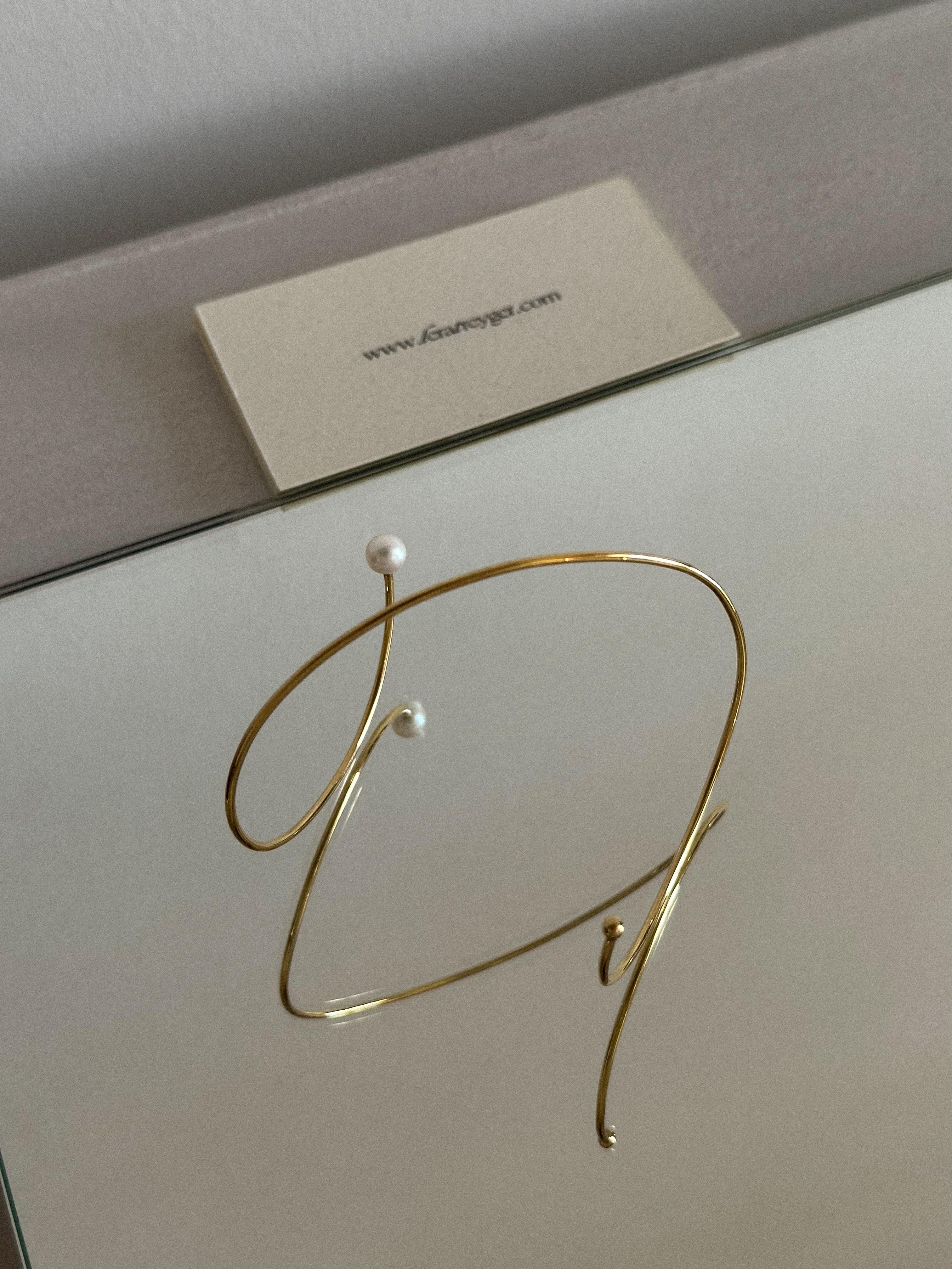 Femenino o masculino Pulsera de oro de 18 quilates con perla de río en venta