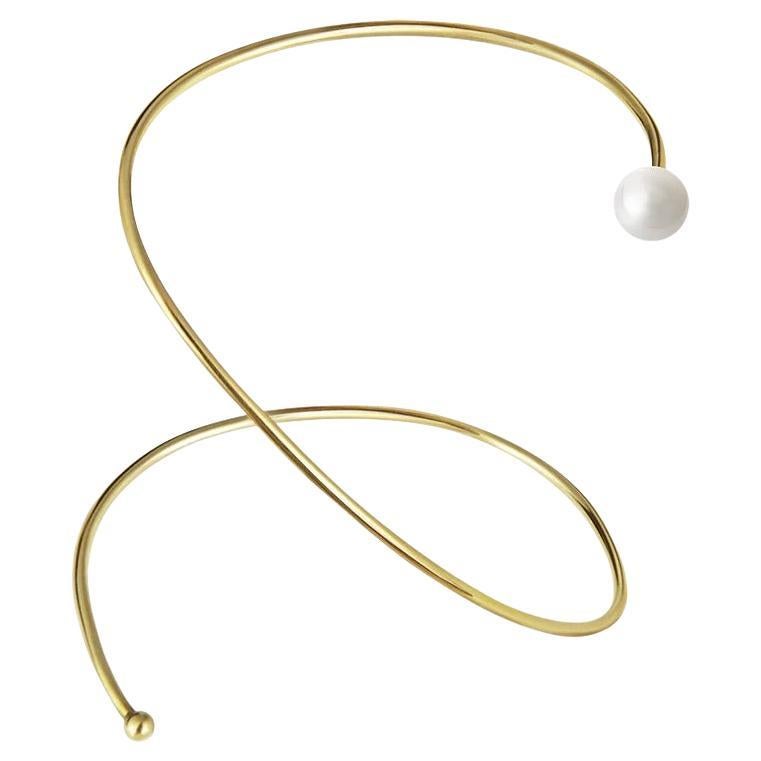 Pulsera de oro de 18 quilates con perla de río en venta
