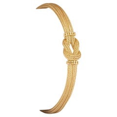18K Gold Braided Woven Knot Bracelet 8.13g