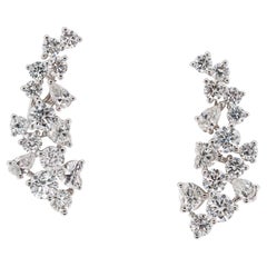 18k Gold Brilliant Diamond Ear Climber