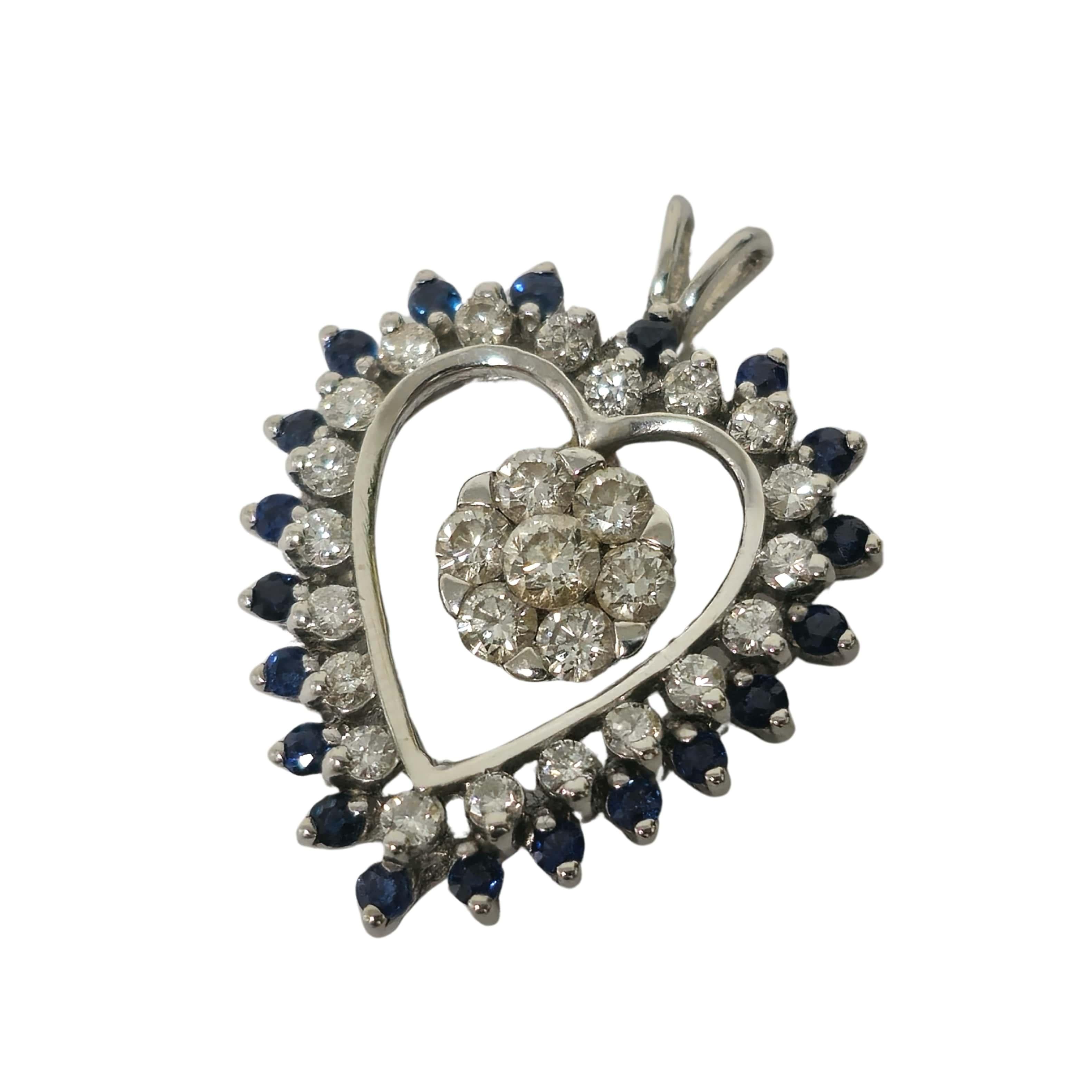 Vittoriano Oro 18k, Punzone britannico. Ciondolo con diamante VS/F in vendita