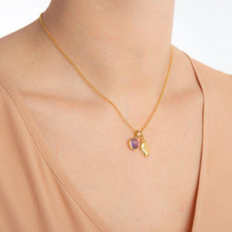 18K Gold Buddha Amulet + Lapis Lazuli Third Eye Chakra Pendant Necklace For Sale 3