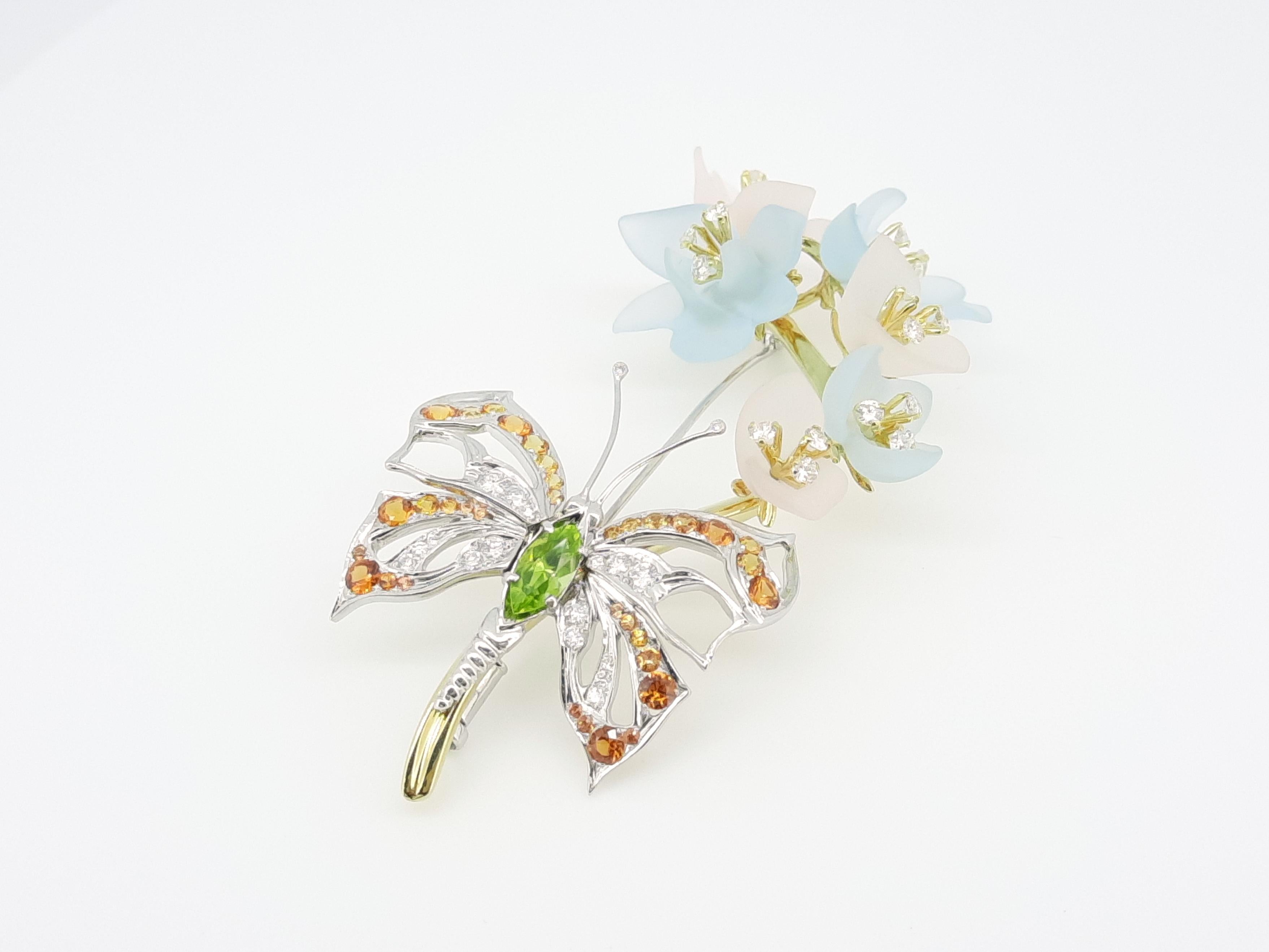 18K Gold Butterfly Transforming Jewellery Object For Sale 2