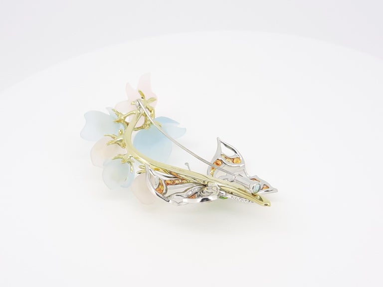 Farfalla in oro 18 carati che si trasforma in un oggetto di