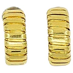 18 Karat Gold Carlo Weingrill Huggie-Ohrringe Tubogas Design