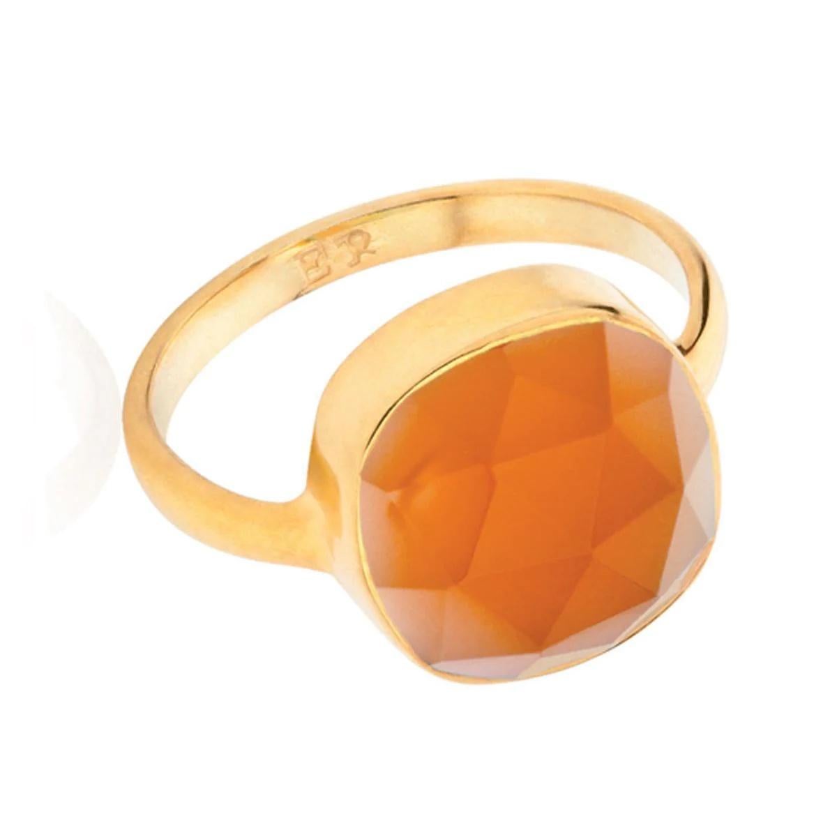 For Sale:  18K Gold Carnelian Sacral Chakra Ring, by Elizabeth Raine 2
