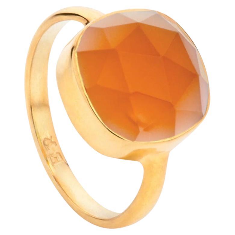 For Sale:  18K Gold Carnelian Sacral Chakra Ring, by Elizabeth Raine