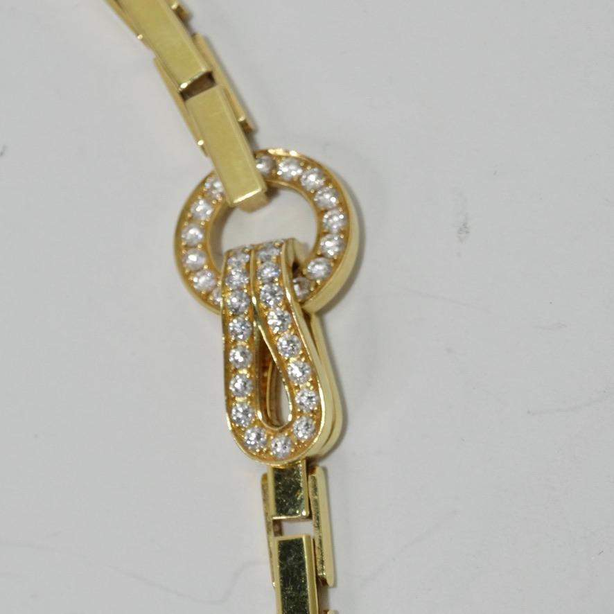 18K Gold Cartier Agrafe Diamond Necklace 1