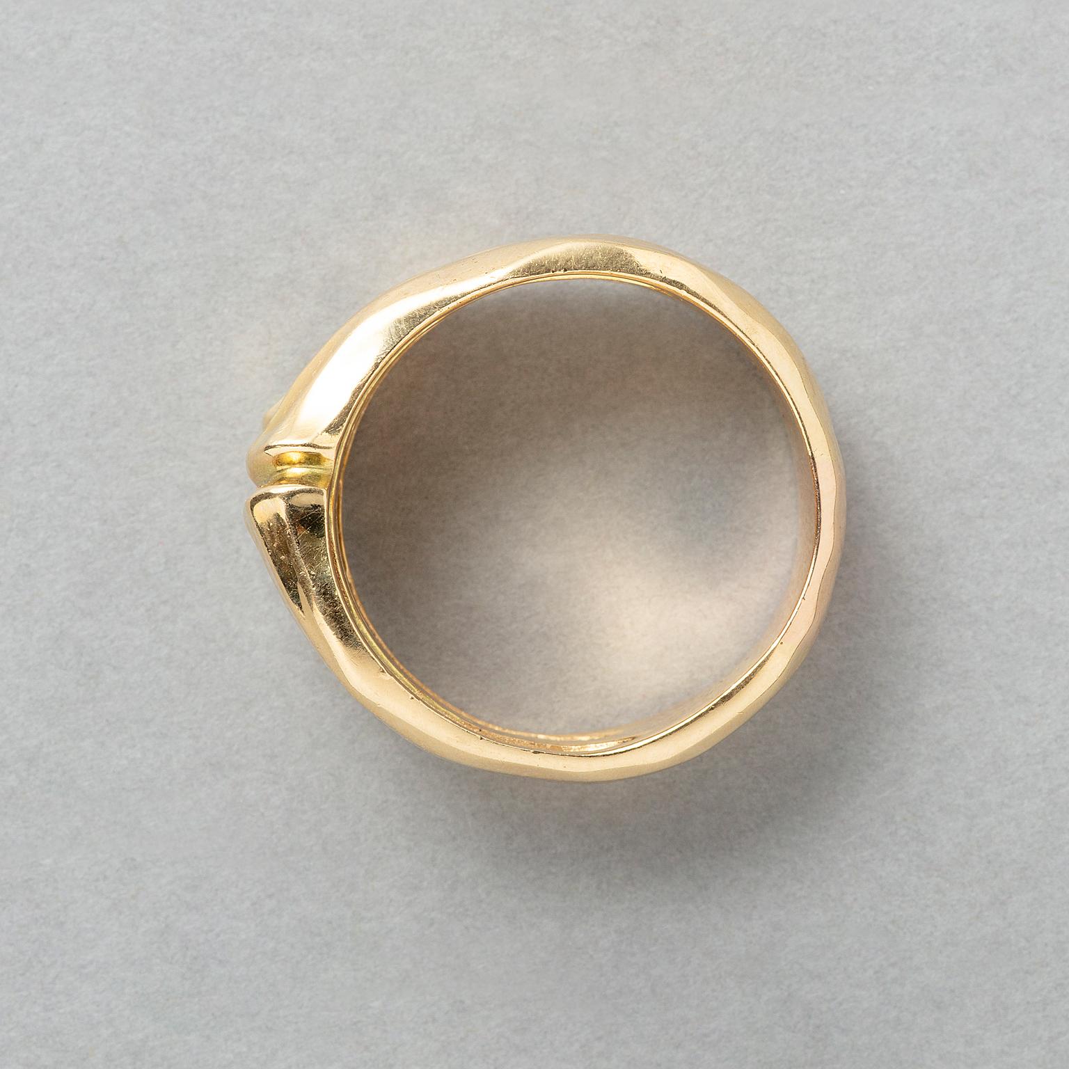 Anillo Cartier Bambú Oro 18k en venta 1