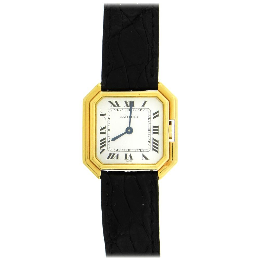 18K Gold Cartier Ceinture Wristwatch For Sale at 1stDibs | cartier ...