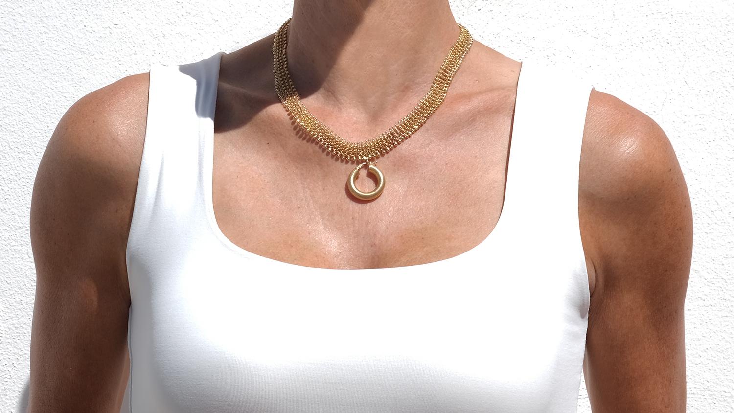 Collana a catena in oro 18 carati del maestro svedese Carl Gustaf Hallberg del 1882 in vendita 8