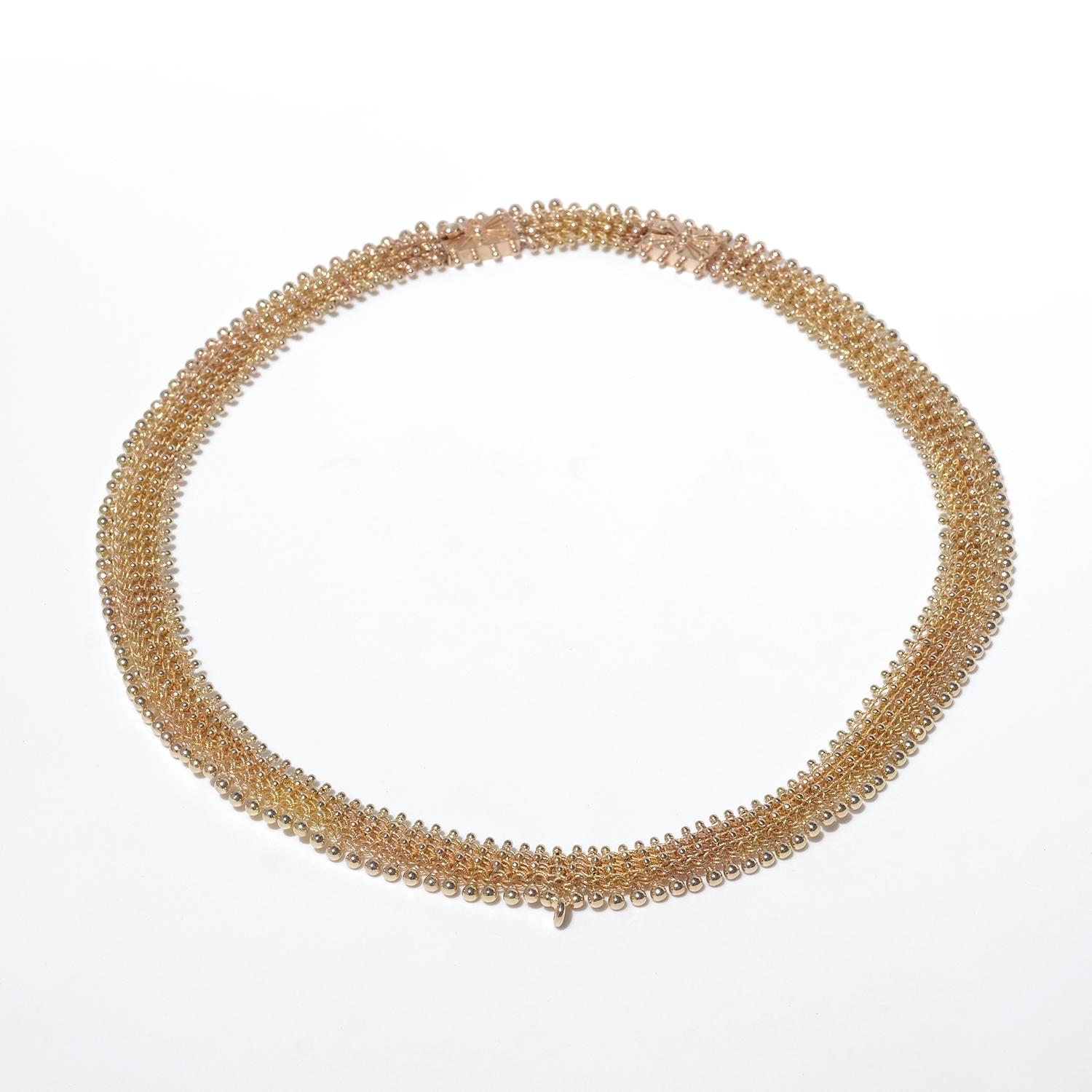 Collier en chaîne en or 18 carats du maître suédois Carl Gustaf Hallberg réalisé en 1882 Unisexe en vente