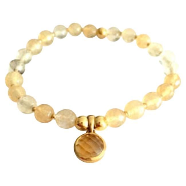 18K Gold Citrine Solar Plexus Chakra Bracelet (Self Esteem) by Elizabeth Raine
