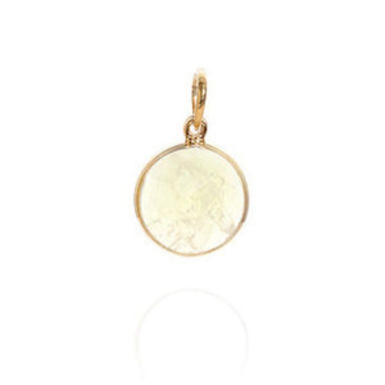 The 18K Gold Citrine Solar Plexus Pendant Necklace, is an easy to wear everyday simple pendant necklace from the Elizabeth Raine Chakra Gemstone Collection, modelled by Dua Lipa.

Citrine is the healing stone for the Solar Plexus Chakra associated