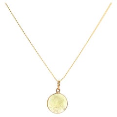 Elizabeth Raine, collier pendentif chakra Solar Plexus en or 18 carats et citrine