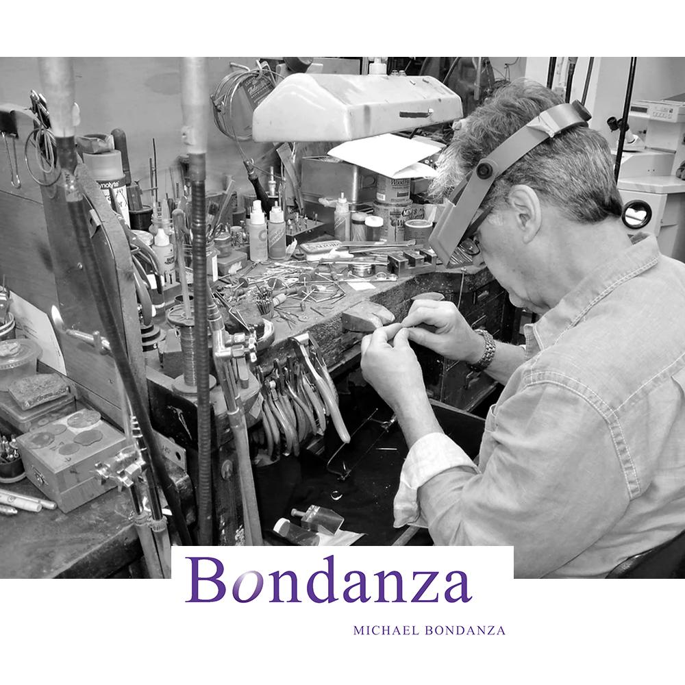 Moderne Boucles d'oreillesmber en or 18 carats de la collection Michael Bondanza Heights en vente