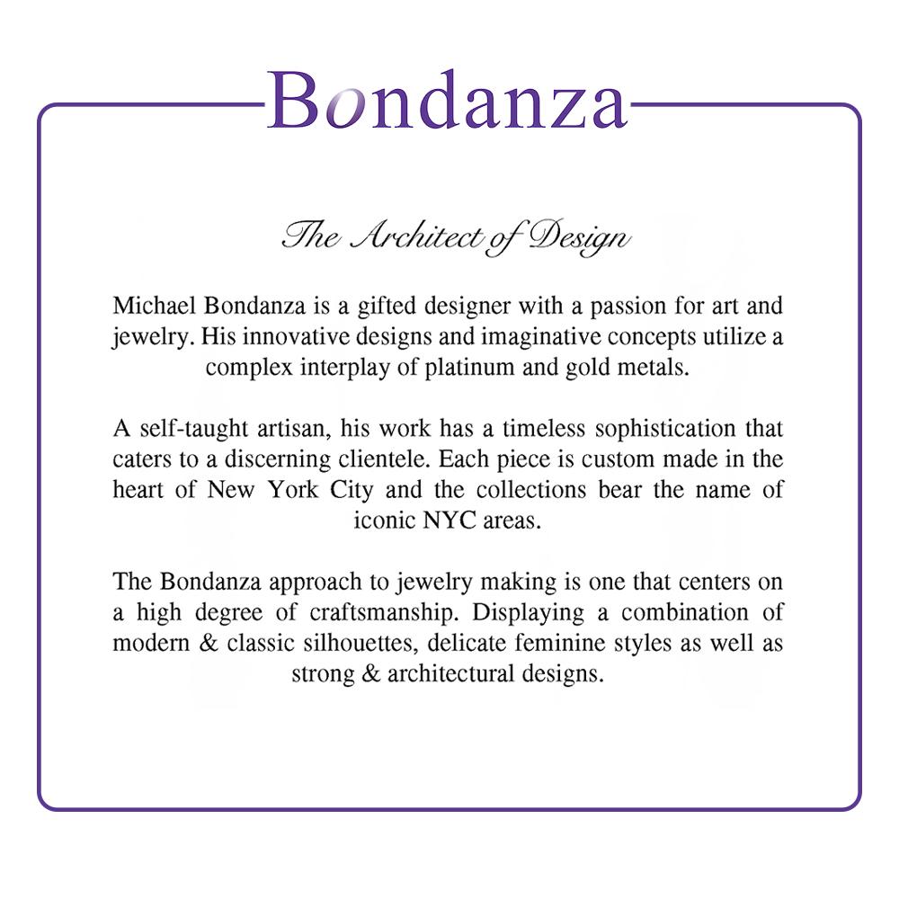 Taille brillant Boucles d'oreillesmber en or 18 carats de la collection Michael Bondanza Heights en vente