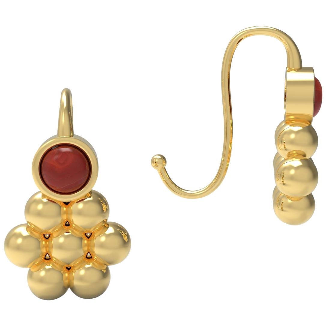 22 Karat Gold Cluster Earring by Romae Jewelry Inspired by an Ancient Design