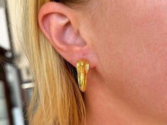18K Gold Cobra Earrings