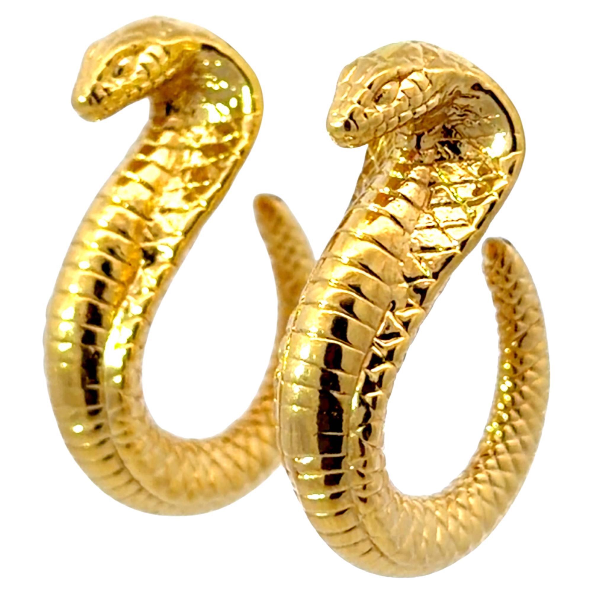 Orecchini Cobra in oro 18K
