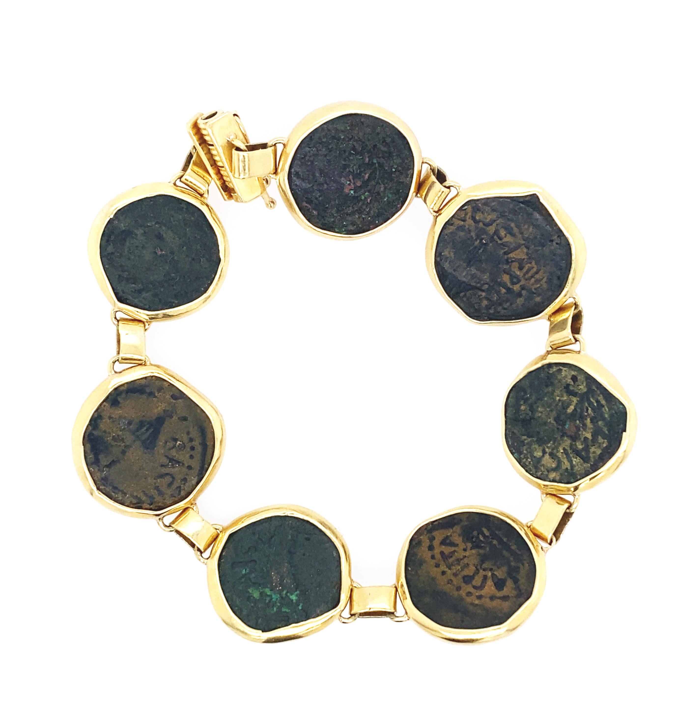 gold coin bracelet designs