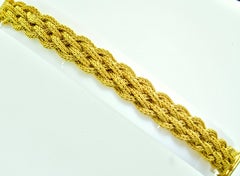 18 Karat Gold Contemporary Braided Bracelet