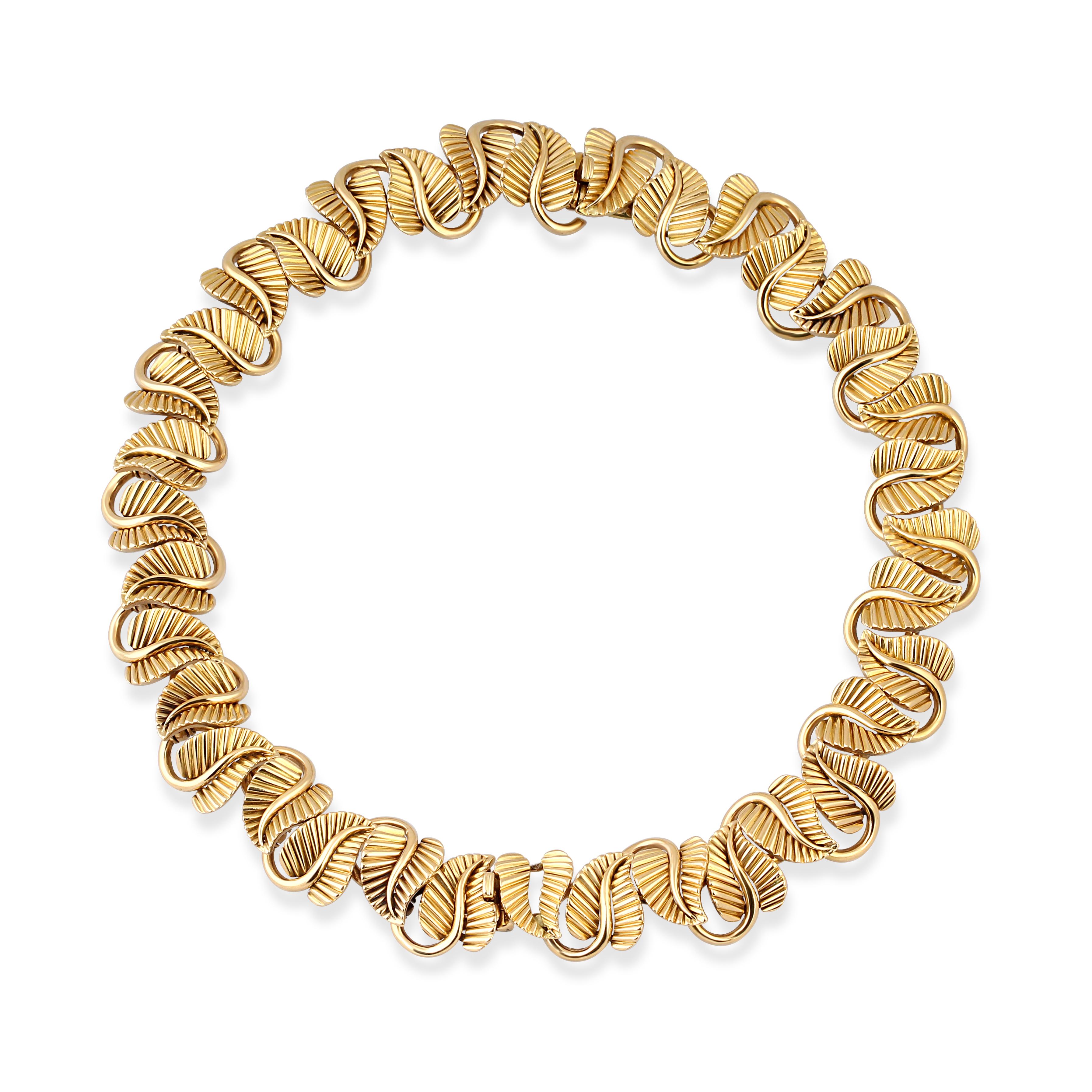 Women's 18k Gold Convertible Bracelets/Necklace For Sale